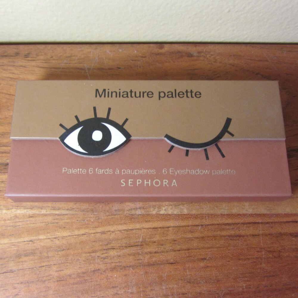 Buy2Get1 sephora miniature eyeshadow palette 6 shades brown cookie shades (C209)